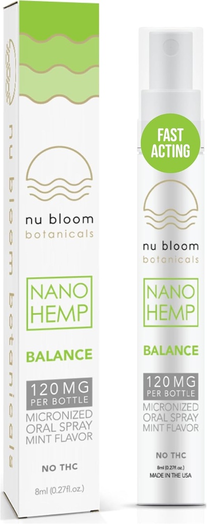 Nu Bloom Stresi Kombine - Nano Hemp, Vitamin E ve Essential Oils - Hızlı Teklif Immune Sistem Desteği - 120 mg, 8mL, ABD'de Yapıldı