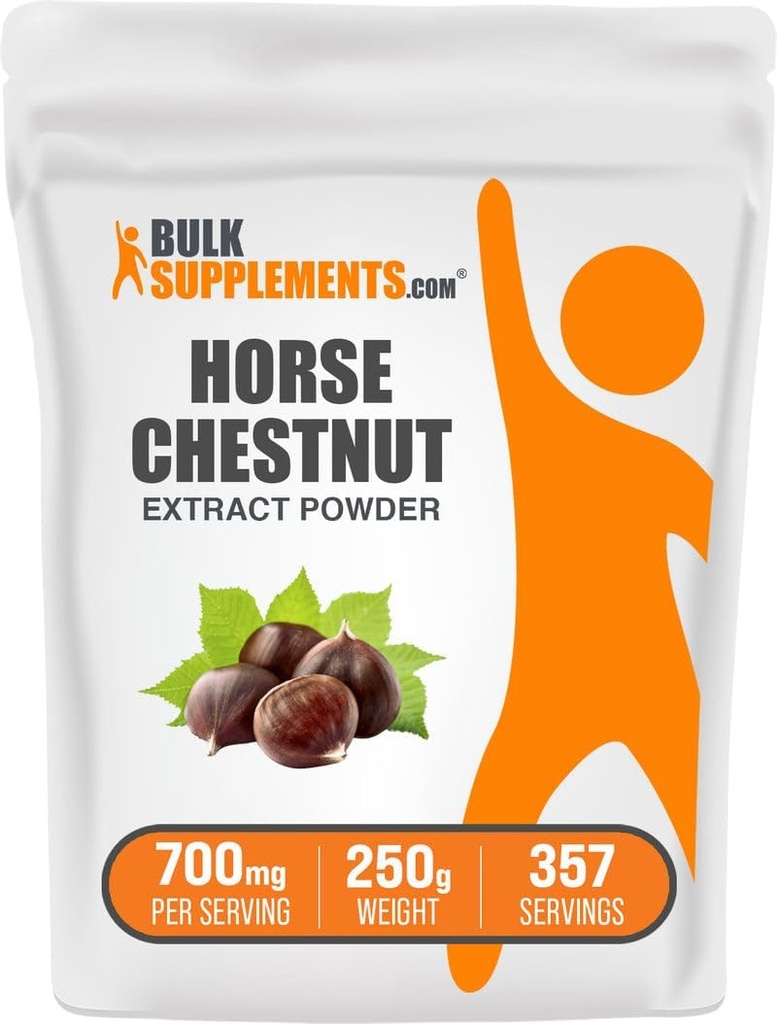 BulkSupplements.com Horse Chestnut Extract Toz - At Chestnut Supplement, Herbal Supplement - Gluten Free, 700 mg per Service, 250g (8.8 oz) (Pack of 1)