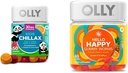OLLY Παιδιά Chillax, Μαγνήσιο Gummies Plus L-Θεανίνη, Λέμον Μπαλμ & Γεια σας Ευτυχισμένο Gummy Σκουλήκια, Υποστήριξη ισορροπίας Mood, Βιταμίνη D, Saffron, Ενηλίκων Chewable Supplement, Tropical Zing - 60 Count