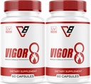 LIVORKA Vigor 8 Premium Formula for Men, Support Supplement for Male - 120 Capsules (2 Ay Supply) - 2 Paket
