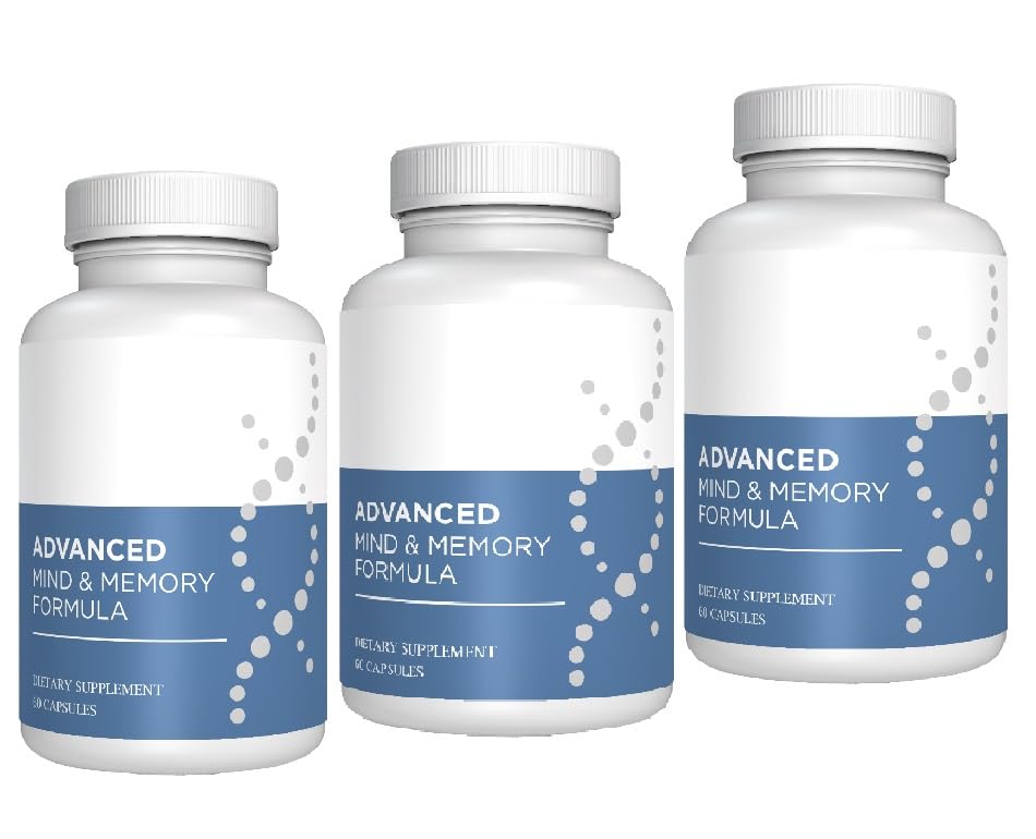 Προηγμένη φόρμουλα μνήμης Extreme Brain Booster, συμπλήρωμα εγκεφάλου για μνήμη, εστίαση και ψυχική απόδοση, βιταμίνες μνήμης για καλύτερη υγεία εγκεφάλου 180 κάψουλες (3 Pack)