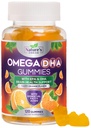 Omega 3 Gummies ιχθυέλαιο - τριπλή δύναμη Omega3 Gummy - DHA & EPA λιπαρά οξέα για την υγεία της καρδιάς, κοινή & εγκεφαλική υποστήριξη, υψηλή απορρόφηση Omega Fish Oil συμπλήρωμα, πορτοκαλί γεύση- 120 Gummies