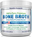 Bone Broth Beef Protein Toz - 1.25 lb / 20 oz, Unflavored - ABD'de Made in ABD - High Collagen & Gelatin from Grass Fed Bovine - Nutritious Marrowhes