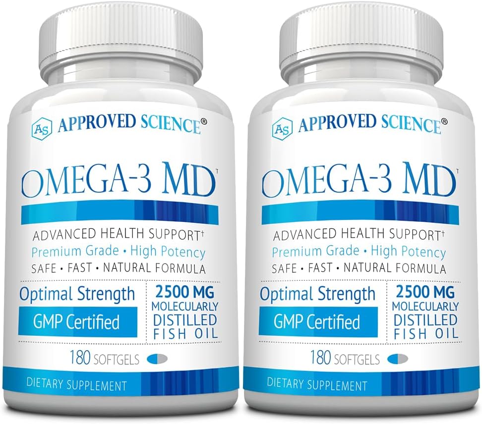 Omega-3MD - Fish Oil EPA & DHA - Βελτίωση της Γνωστικής Υγείας - 2 μπουκάλια - 6 μήνες προσφοράς