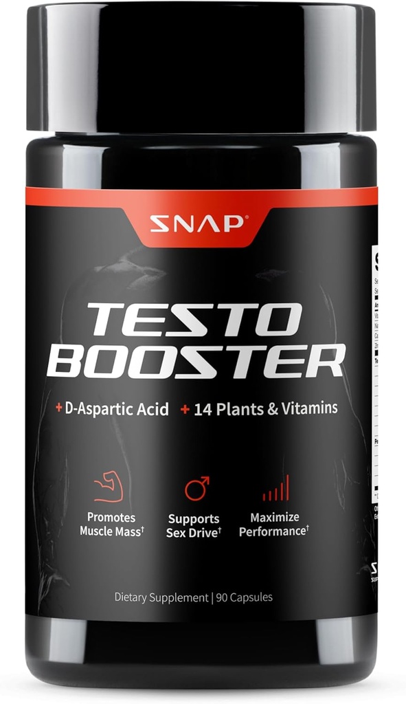 Erkekler için Snap Supplements testosteron ATM - Kas Büyümesini Teşvik, Erkekler için ATM, Doğal Enerji, Stamina ve Güçlü, 90 Capsules (30 Hizmet, 1 Ay Supply)