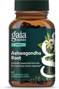 Gaia Herbs Ashwagandha Root - Stress Relief & Sleep Support Supplement - Υποστηρίζει Ισορροπημένα Επίπεδα Ενέργειας & Θετικά Outlook* - 60 Vegan Liquid Phyto Κάψουλες (30-Day Supply)