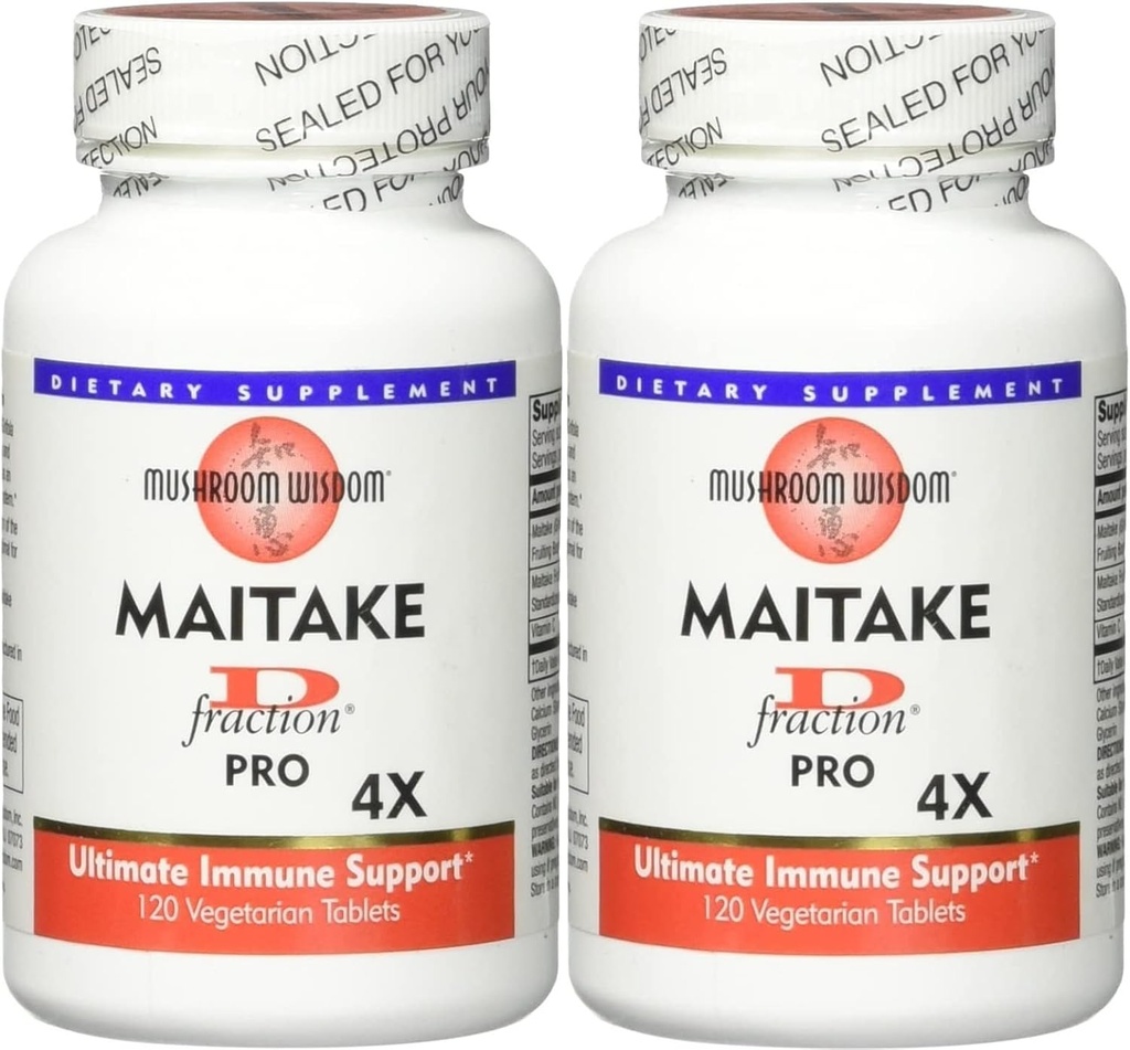 Mushroom Bilge Maitake D-Fraction Pro, (120 Count) - 2 Paket