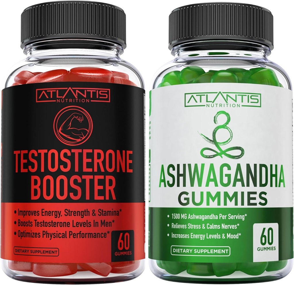 Atlantis Beslenme testosteron ATM 2Pack (120 Gummies) + Ashwagandha 60 Gummies