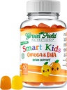 Greenfield Beslenmeleri Smart Kids Halal Omega 3 Gummies with DHA - Çocuklar için 60 Halal Vitaminler, Beyin ve Immune Health - Vegan, Non-GMO, Gluten, Gelatin-Free and Peanut-Free Halal Gummys