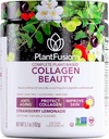 PlantFusion Vegan Collagen Beauty - Vegan Collagen Toz Kadınlar için - Saç Skin ve Nails - Gluten Free, Non-GMO, Non-Dairy (Strawberry Lemonade 18 hizmet)