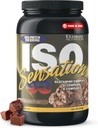 Ultimate Nutrition Whey Protein Isolate Toz Glutamine Kompleksi, ISO Sensation 93 - Whey Protein Tozu Gelişmiş Kurtarma için Eklenmiş Colostrum, Immunity & Gut Health - Fudge, 2lbs