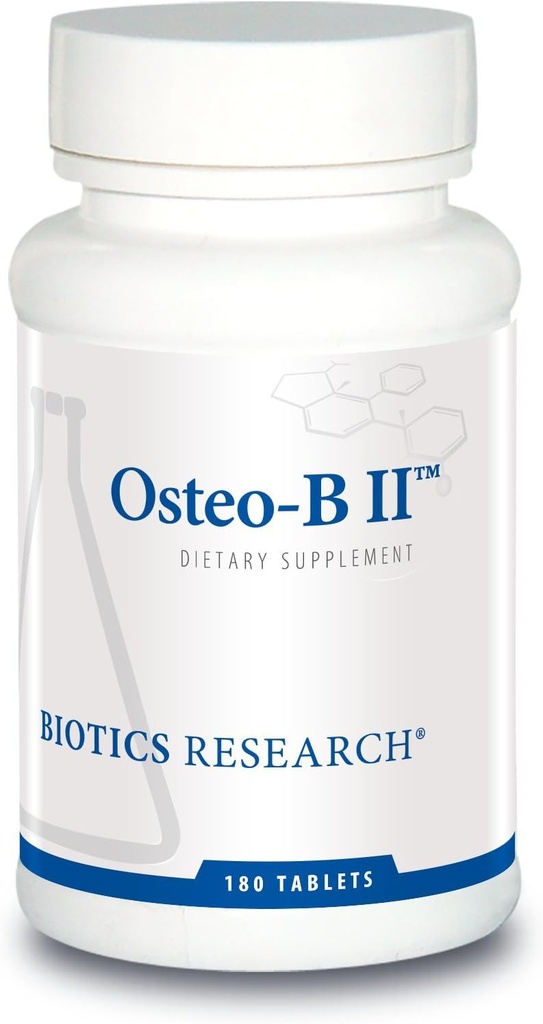 Biotics Research Osteo B II Βέλτιστη υποστήριξη για την υγεία των οστών, υγιή γήρανση, CAMg, εύκολο στην κατάποση δισκίο, εξαγνισμένη χονδροϊτίνη Sulfates, 180 δισκία