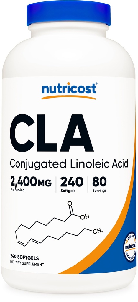 Nutricost CLA (Conjugated Linoleic Acid) 800 mg, 240 Softgels