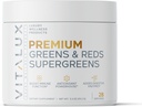 VITALUX || # # # #1 Premium Greens & Reds Superfood Toz || Immune Function, Send Antioksis, Loaded w / Digestive Enzymes | 17 Güçlü Malzemeler | 3rd Parti Test Edildi, Vegan + ABD Made - 28 Days