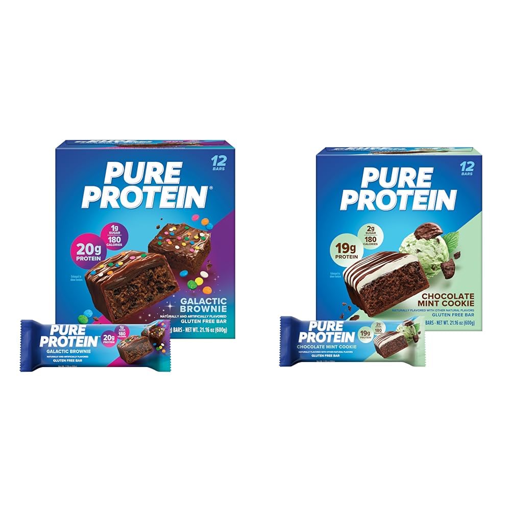 Καθαρή πρωτεΐνη 12 Count Galactic Brownie & Chocolate Cookie Protein Bars Bundle 