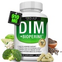 Dim Supplement 910 mg Plus BioPerine Complex - Diindolylmethane για την υποστήριξη της ισορροπίας ορμονών και οιστρογόνων Μεταβολισμός, Βοηθά με την εμμηνόπαυση Ακμή PCOS Better Skin Bodybuilding, για άνδρες γυναίκες, 60 κάψουλες