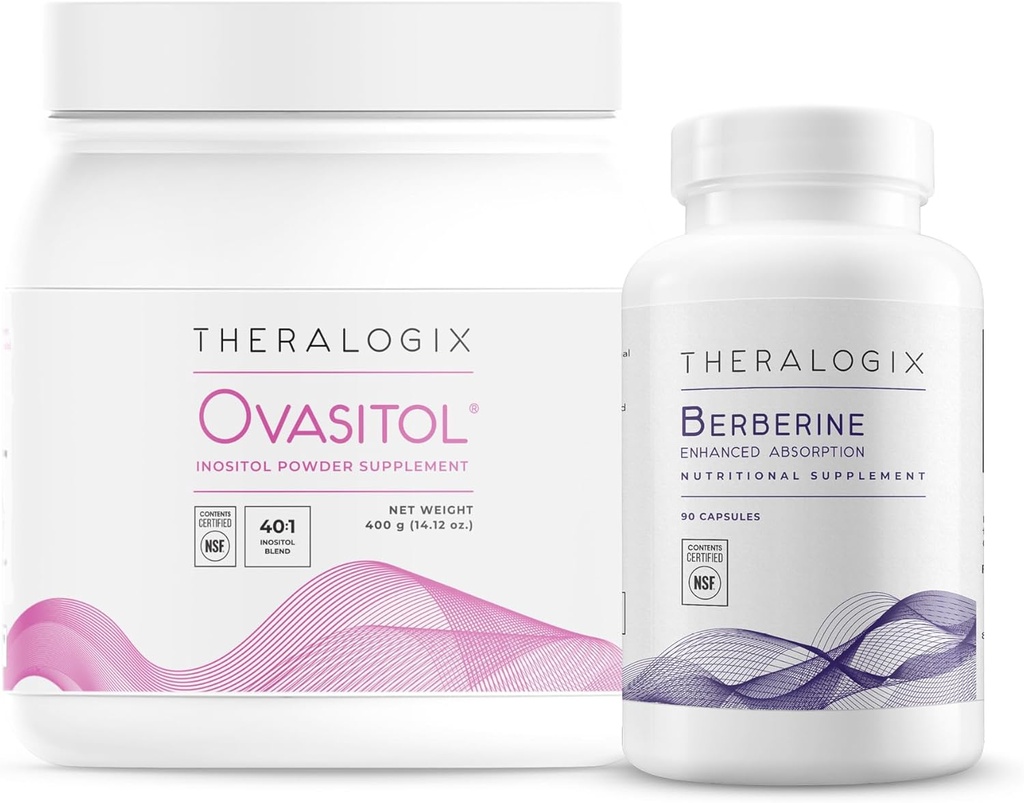 Theralogix Ovasitol Inositol Canister + Berberine Geliştirilmiş Aborpsiyon Sche, 14.12 Ounce & 90 Kont (Pack of 2)
