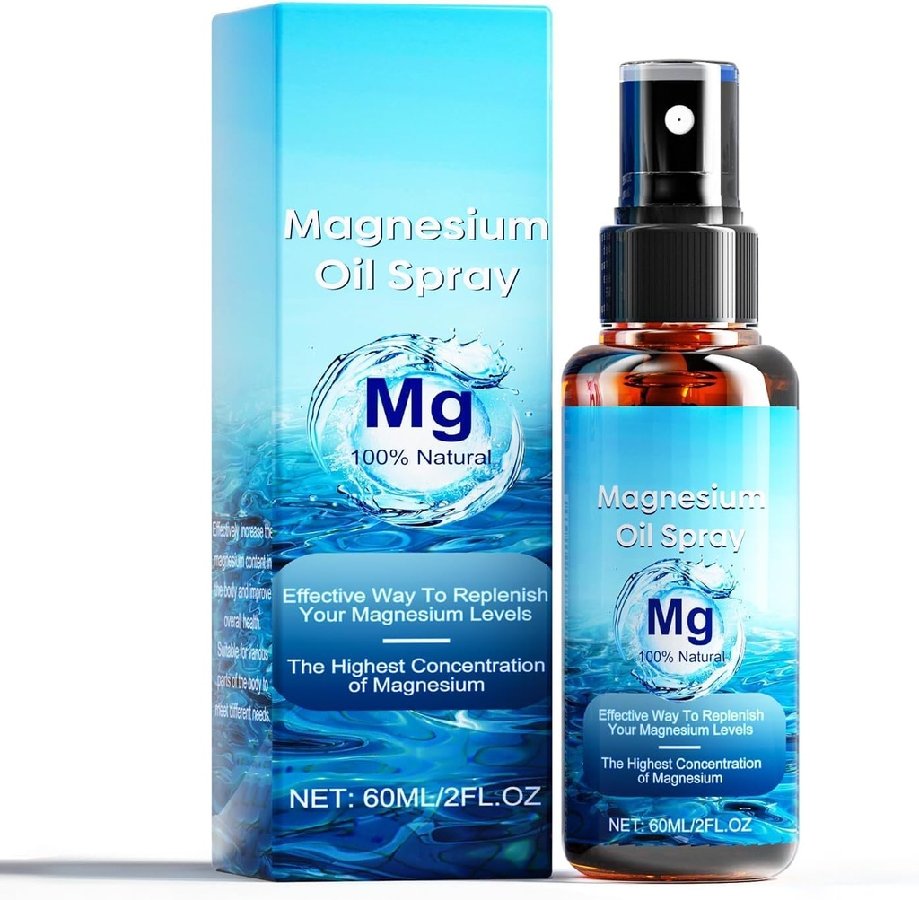 Magnezyum Yağı, Sağlıksız İz Mineraller, Saf Organik Magnezyum Doğal Petrol Ekstra Güçlü, Calm Uyku ve Rahatlama, Ayaklar için Magnezyum yapıştırıcısı, Sleep, Easy to Absorb ve Use Use Use
