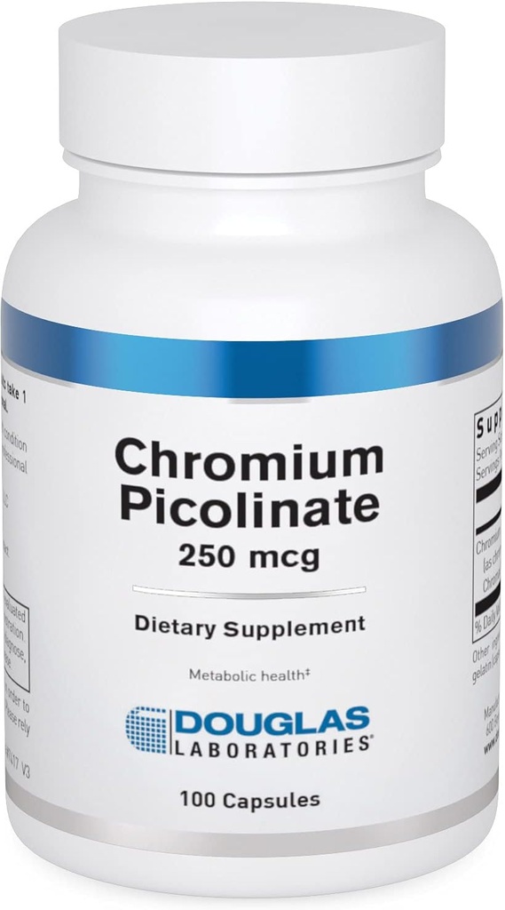 Douglas Laboratories Chromium Picolinate (250 mcg) | Sağlıklı Metabolism | 100 Capsules