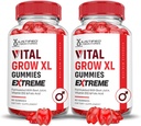 Justified Laboratories (2 Pack Vital Grow XL Extreme 2000MG Performansı Gummies Advanced Formulated with ACV Pomegranate Beet Juice B12 Vegan Non GMO 120 Gummys