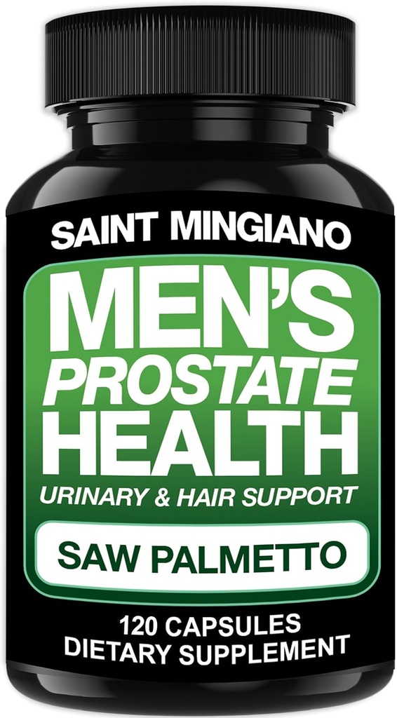 Erkeklerin Prostate Health Supplement - Saw Palmetto ile Erkekler için Gelişmiş Prostate Desteğinin 120 Capsules, Urinary Function ve Hair Health – 3 Ay Supplements Tedariki