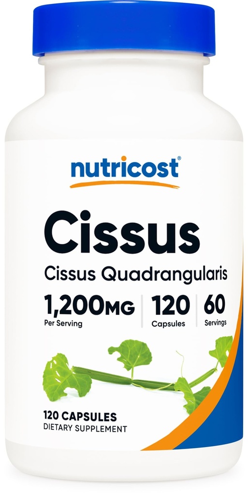 Nutricost Cissus Quadrangularis (1200 mg) 120 Capsules - 60 Hizmet, Gluten Free, Non-GMO ve Vegetarian Friendly Friendly
