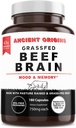 Eski Origins Grass Fed Beef Brain Supplement with Beef Liver, Whole Food Brain Support Beyin, Mood, and Memory Health, Brain and Liver Health Formula Capsules, Non-GMO, 180 Capsules