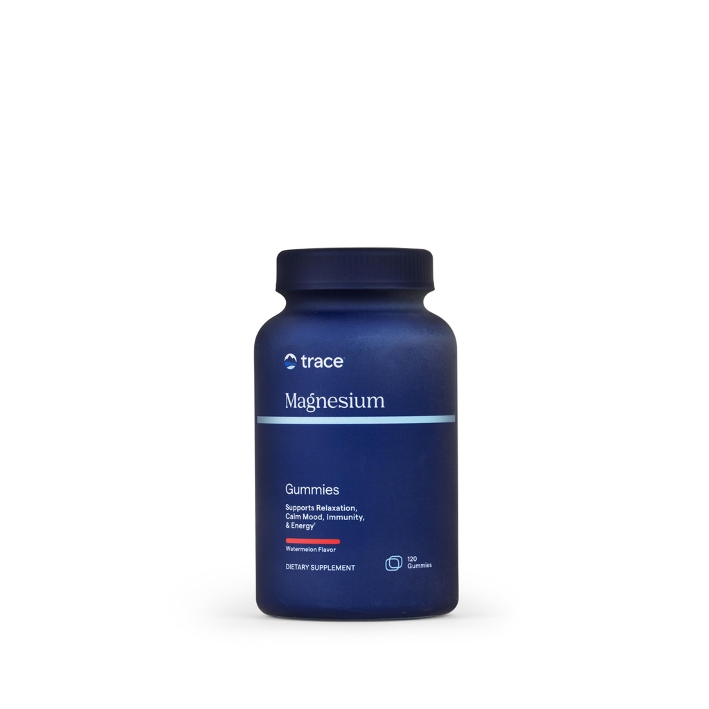 Trace Minerals Magnesium Gummies - Υποστηρίζει ένα ήρεμο mindset - Μαγνήσιο Μασώμενα για Παιδιά & Ενήλικες - Οστό, Διέγερση, Καρδιά Υγεία & Ανοσολογική Υποστήριξη - Καρπούζι Γεύση - 120 Count (120 Servings)