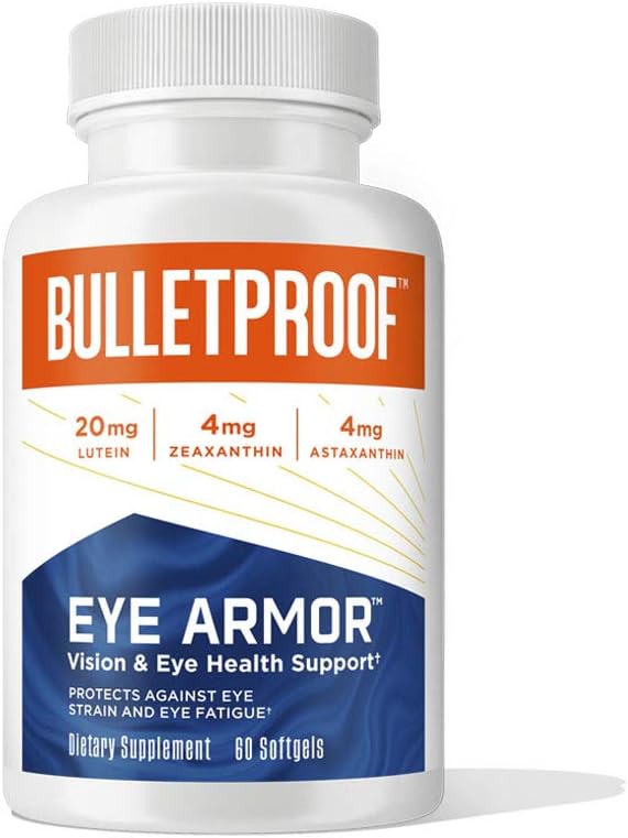 Kurşunlu Eye Armor Supplement Softgels, 60 Kont, Eye Health ve Blue Light Protection için Tamam