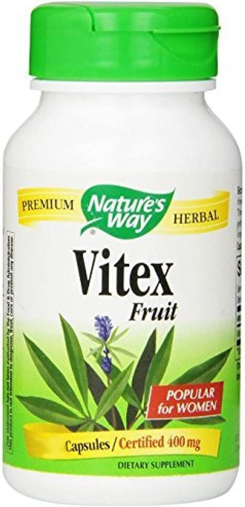 Nature's Way Vitex Chaste Tree, 400 mg, 100 sayının 3 paketi