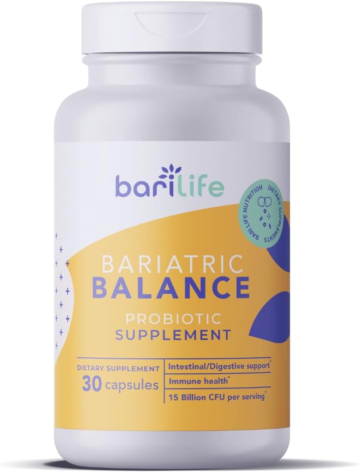 Bari Life Probiyotik Supplement, Post-Op Bariatric Probiyotiks for Digestive Health, 30 Easy to Swallows, 15 Milyar CFU