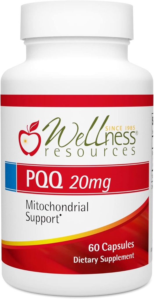 PQQ 20mg BioPQQ, Καλύτερη τιμή για το φυσικό BioPQQQ (60 κάψουλες, 20mg PQQ) - Φυσική πηγή, Χωρίς γλουτένη, κάψουλα λαχανικών