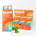 Sunii - Enerji Gum - NEW Quick Boost Energy & Focus - 50 mg Caffeine Gum -Vitamins B6 & B12, Taurin, Vegan, No Sugar, Zero Calorie, Fresh Mint Taste - Faster than Chews, Drinks, Gels & Pills (96par)