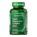 Puritan's Pride Magnezyum Triple Complex with Hoffman Magnezyum, Aspartate, and Citrate 400 mg, Diyeter Supplement for Muscle, Heart, Nerve, and Bone Support, 120 Hızlı Yayın Kapsülleri