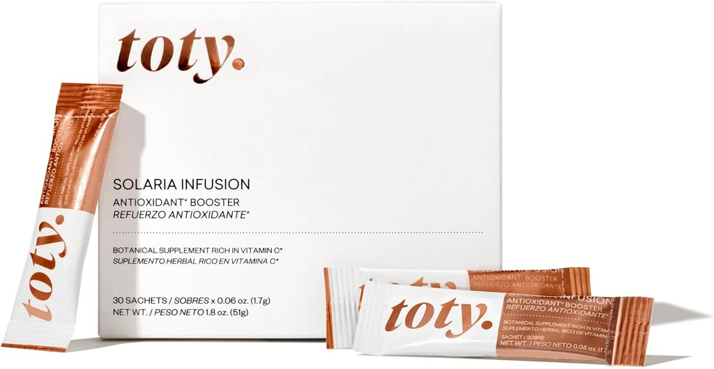 Toty - Solaria Infusion Antioxidant Booster Dietary Supplement - 240mg Πολυποδίου Leucotomos Extract, Βιταμίνη C 80mg Με Sofia Vergara - 30 Σακάκια