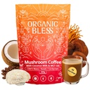 Βιολογικό Bless Instant Mushroom Coffee Powder – Βιολογικό Lion’s Mane, Reishi & Cordyceps Blend για την ενέργεια, την εστίαση και την σαφήνεια – Προσαρμόσιμος καφές με το γάλα καρύδας & MCT Oil – 30 Σερβιέτες