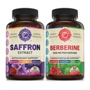 Saf Saffron Extract & Premium Berberine Sche (Bir Şişe Her Şey). Destekler Mood, Energy Boost, Metabolic Function. ABD Made.