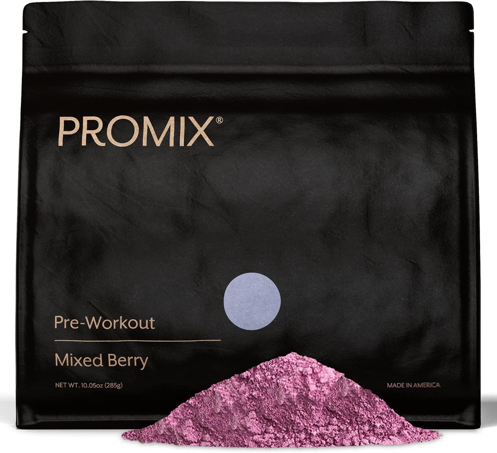 ProMix Beslenme Pre-Workout Toz, Karma Berry - Max Focus & Performans - Yardımlar Kas Kazananı, Endurance - Vitamin B12, Caffeine, Beta-Alanine & L-Tyrsosine - 30 Hizmet