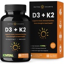 NutraChamps D3 με K2 MK7 συμπλήρωμα για την υγεία της καρδιάς & των οστών 