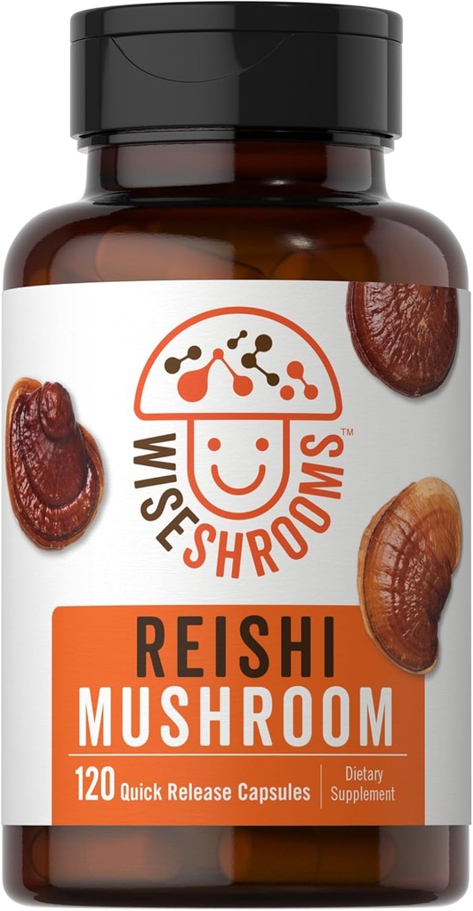 Carlyle Reishi Mushroom Capsules Extract | 5000 mg | 120 Count | Non-GMO & Gluten Free Supplement | by Wiseshrooms