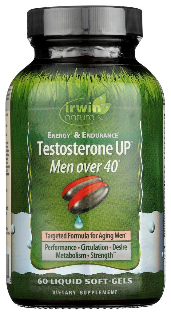 Irwin Naturals Energy '&' Endurance testosteron Up Men Over 40 60 Sgels