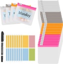 MARFOREVER 39 Pcs Τσάντες χαπιών Pouch - Τσάντες χαπιών Μικρές Τσάντες Ιατρικής Ταξιδιωτικός Διοργανωτής Χάπια Επαναχρησιμοποιήσιμο αυτοσφραγίζοντας 28 PCs Πλαστικό Χάπια με Slide Lock 10 Sheets Labels και 1 Pc Marker