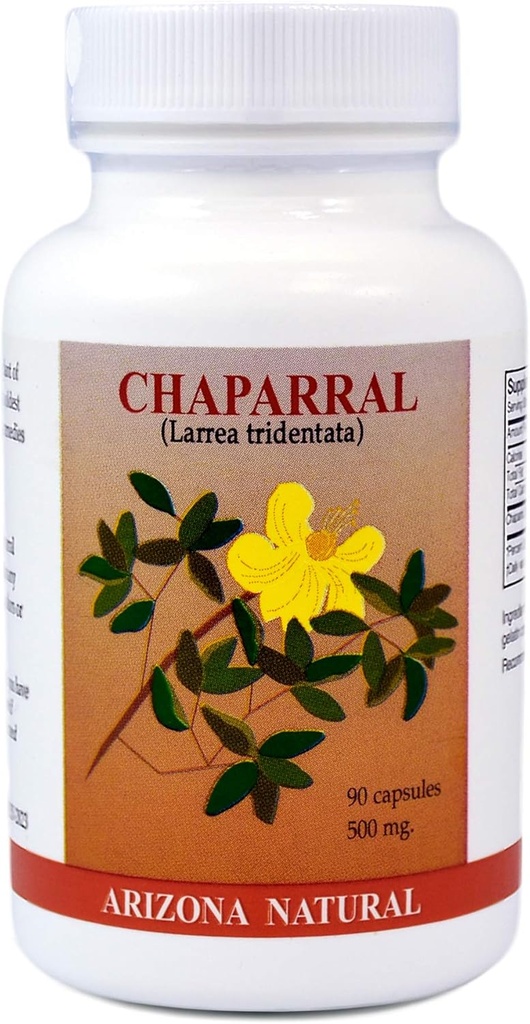 Chaparral (Larrea Tridentata) 500 mg, 90 Capsules