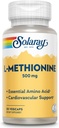 SOLARAY L-Methionine Supplement, 500 mg | 30 Kont