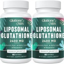 8-in-1 Liposomal Glutathione 2400 MG, Yüksek Aboronik Asit, Alfa-Lipoic Acid, Resveratrol - Skin, Liver Detox & Immune System, 120 Softgels