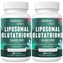 8-in-1 Liposomal Glutathione 2400 MG, Yüksek Aboronik Asit, Alfa-Lipoic Acid, Resveratrol - Skin, Liver Detox & Immune System, 120 Softgels