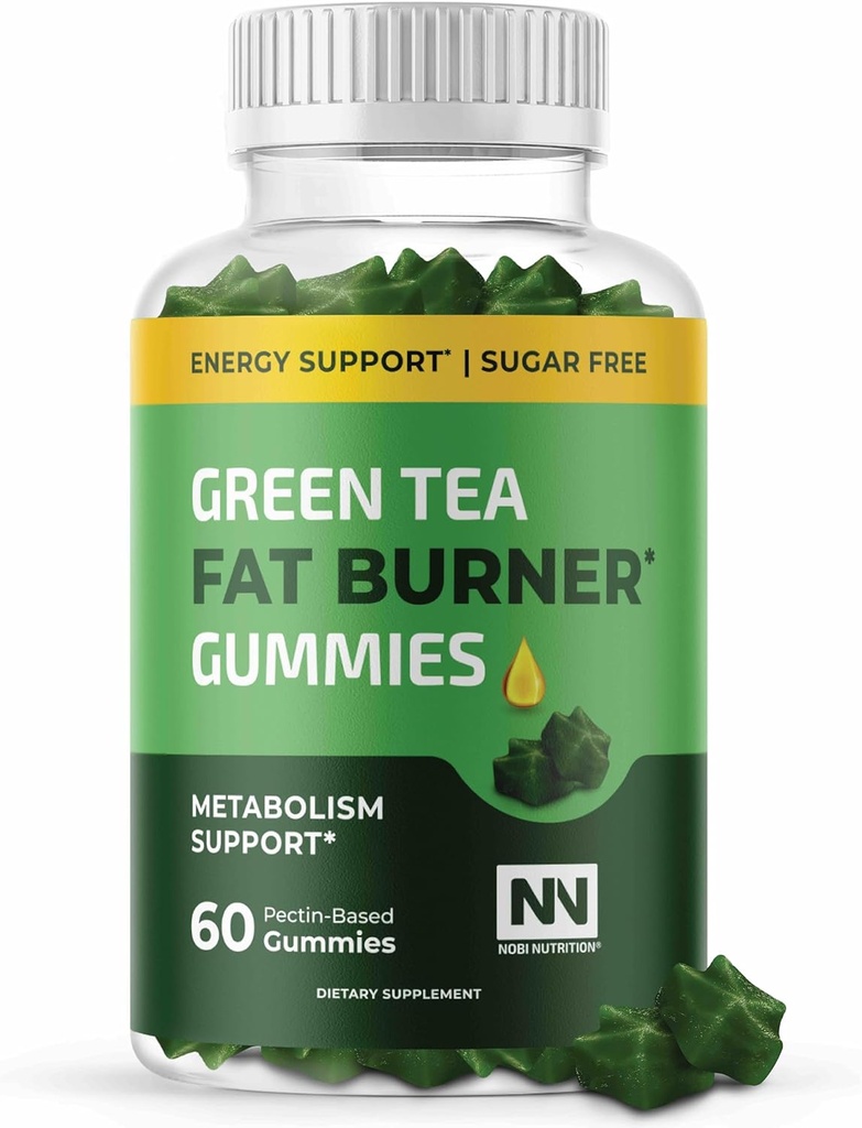 Nobi Beslenme Yeşil Çay Şişman Kilo Kaybı | Metabolism Boost & Appetite Suppressant with Green Coffee Bean and Garcinia Cambogia | Pills to Burn Belly Fat for Women & Men