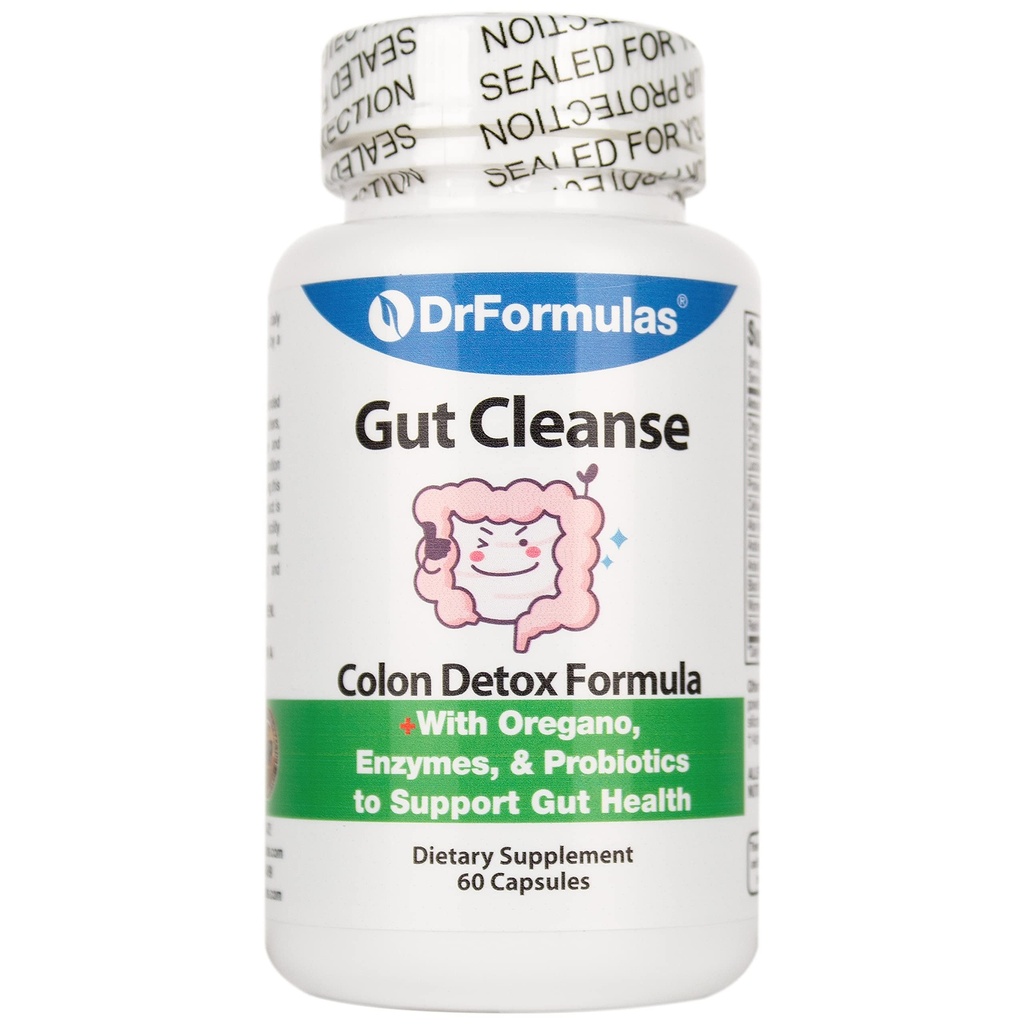 Dr.Formulas Gut Kadınlar için Temiz, Erkekler, Nexabiyotik Probiyotikler, Oregano, Digestive Enzymes, 60 Capsules (Balık Değil)