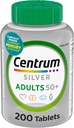 Centrum Silver Multivitamin for Yetişkinler 50 Plus, Multivitamin/Multimineral Supplement, Vitamin D3, B Vitaminleri, Gluten Free, Non-GMO Malzemeler, Supports Memory and Cognition in Yaşlı Yetişkinler - 220 Ct