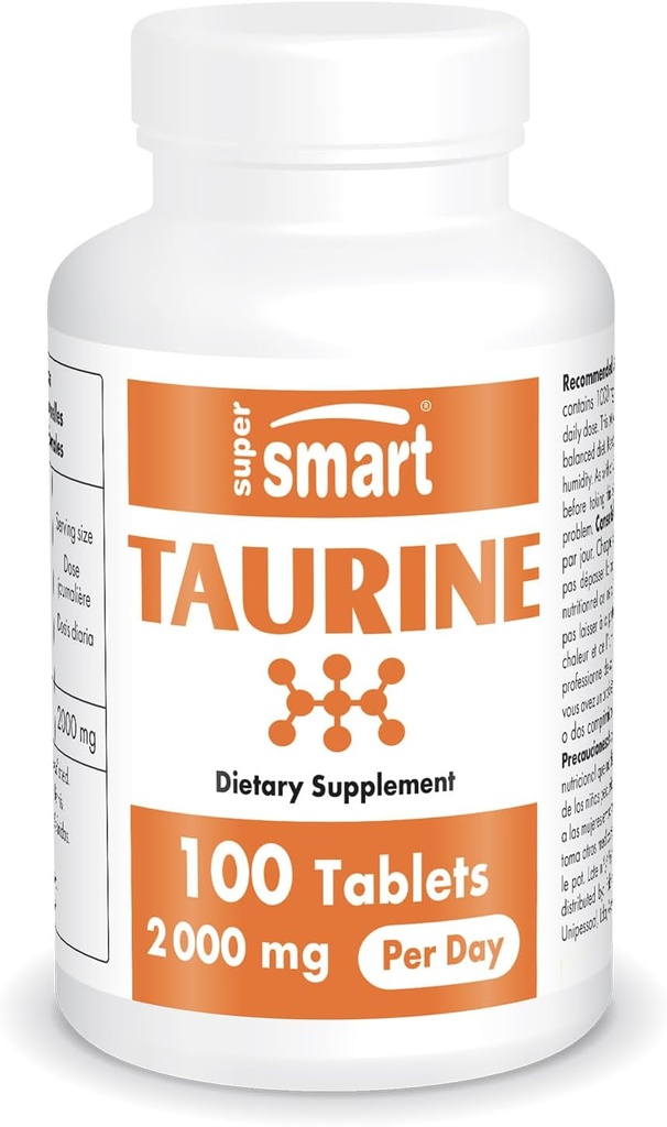 Supersmart - συμπλήρωμα ταυρίνης 2000mg ανά ημέρα (υψηλής αντοχής) - Amino Acid - Sport Nutrition  Tabletισκία